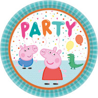 8 Peppa Pig Party Teller 23 cm