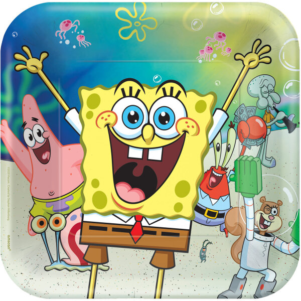 8 Spongebob Party Teller 23 cm