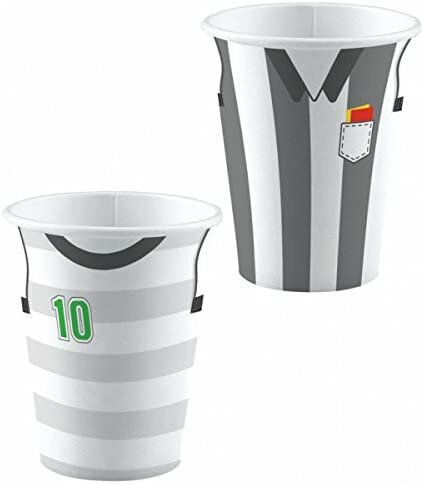 8 Fussball Becher 250 ml Fußball