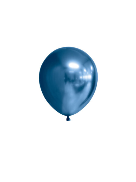 100 Luftballons 5 12 cm Mini Ballons chrome Blau
