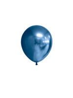 100 Deko Luftballons 5 12 cm Mini Ballons chrome Blau
