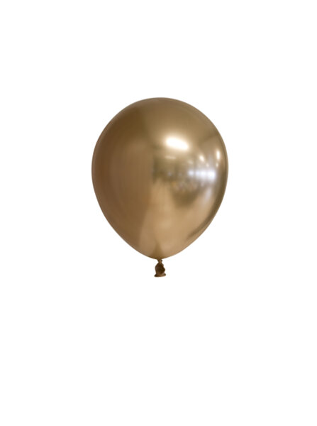 100 Deko Luftballons 5 12 cm Mini Ballons chrome Gold