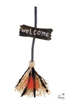 Animierter Hexenbesen Welcome