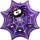 Halloween Folienballon Spinnweben mit spinne 55 cm