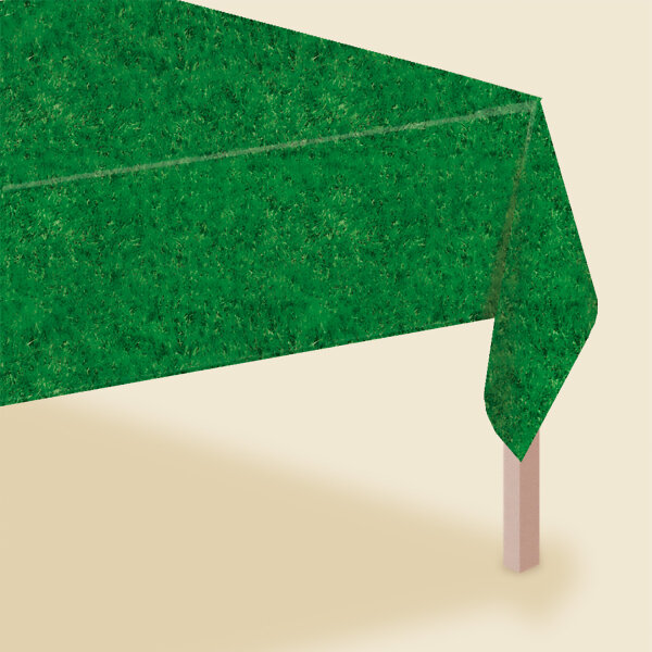 Tischdecke mit Rasen als Fussball Motiv