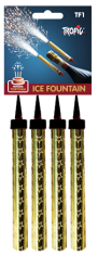 4 Eisfontänen als Tortenfontäne Zimmerfontäne in gold
