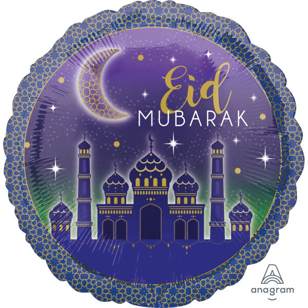Folienballon Eid Mubarak für das Zuckerfest