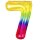 Folienballon Regenbogen als Kristall Zahlenballon 0 bis 9 - 86cm   Farbe: 3