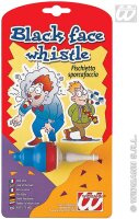 Scherzartikel Pfeife die beschmutzt black face wistle