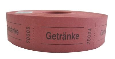 1000 Abrisse Getränke in rot fortlaufend numeriert