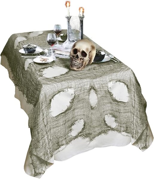 Halloween oder Vintage Deko Stoff grün 60 x 300 cm