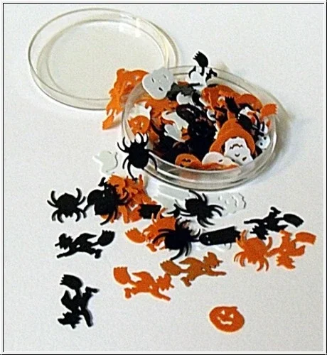 Halloween Streudeko Konfetti Hexen Spinnen Kürbisse Monster