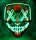 Leuchtende Purge Maske grün Killer Clown