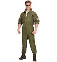 Pilotenkostüm Kampfflieger Kostüm Fighter Jet Pilot Größe: XXL
