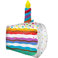 Folienballon Torte mit Kerze Happy Birthday