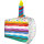 Folienballon Torte mit Kerze Happy Birthday