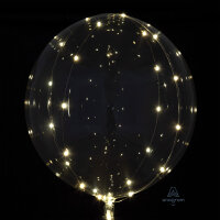 LED Ballon 40cm mit Lichterkette weiss