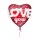 Jumbo Folienballon Herz mit Schriftzug Love