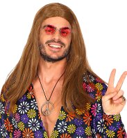 Hippie Perücke in braun