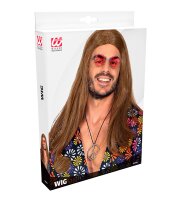 Hippie Perücke in braun