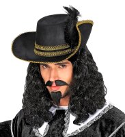 Musketier Perücke mit Bart
