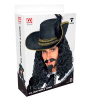 Musketier Perücke mit Bart