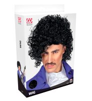 Rock & Pop Star Perücke Prince mit Locken in schwarz