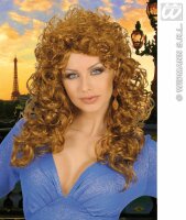 80 er Jahre Locken Perücke braun 60 cm