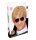 Chuck Perücke blond mit Bart und Brille