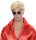 Perücke Held der 80er Jahre Playboy blond mit Bart