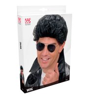 Perücke der 60 er Jahre schwarz für Herren