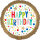 Folienballon Happy Birthday mit Sternen 43cm