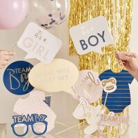 Fotobox Set zur Baby Party Gender Reveal