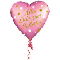 Alles Liebe zum Muttertag Folienballon als Herz