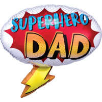 Folienballon Superhero Dad zum Vatertag oder Geburtstag