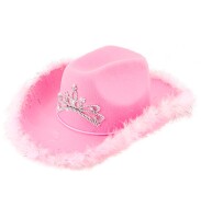 Cowboy Hut in Pink mit Krone