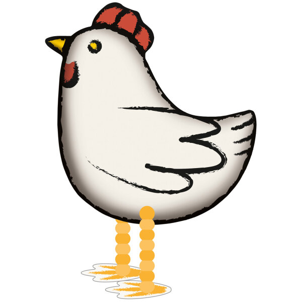 Folienballon Airwalker Ballon als Huhn 55 cm
