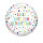 Folienballon Alles gute zum Geburtstag Konfetti