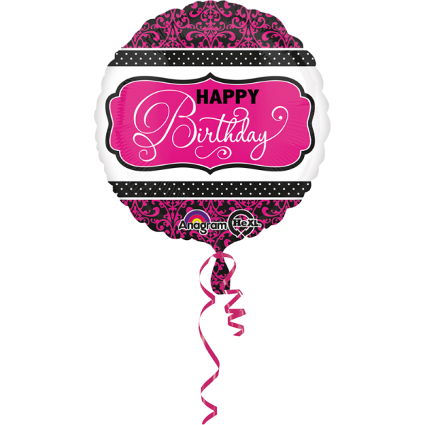 Folienballon Happy Birthday pink