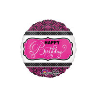Folienballon Happy Birthday pink