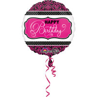 Folienballon Happy Birthday pink