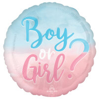 Folienballon Boy or Girl Gender Reveal Party