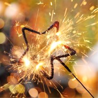4 Wunderkerzen Herzen und Sterne