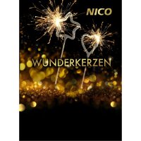 4 Wunderkerzen Herzen und Sterne