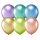 Chrome oder Spiegel Deko Luftballons bunt 30 cm