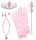 Kinder Prinzessinnen Dress up Set in rosa pink