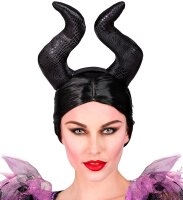 Malefizia Hörner am Haarreif für Halloween