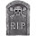 Halloween RIP Grabstein mit Totenkopf