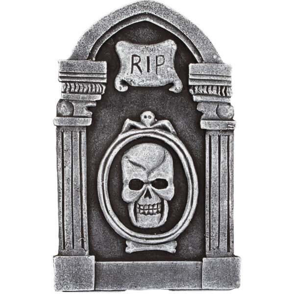 Halloween RIP Grabstein mit Säulen und Totenkopf