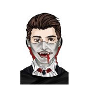 Halloween Vampir Schal als Nackenwärmer